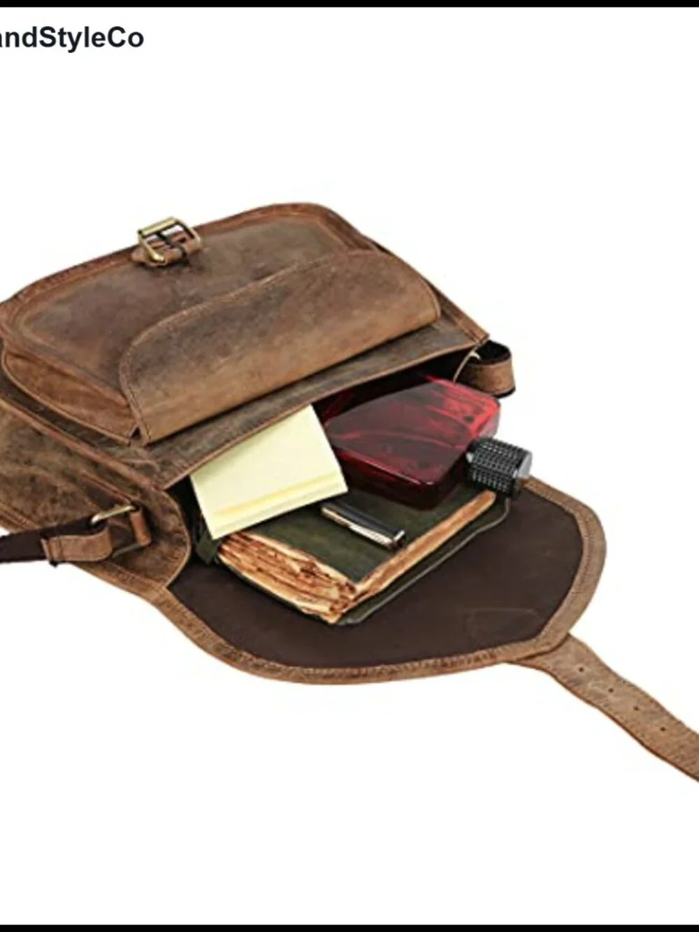 Full Grain Leather Crossbody Bag for Women Satchel Purse Shoulder Tote